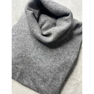 Stile Benetton Grey Wool Blend Cowl Neck Short Sleeve Sweater Dress Small
